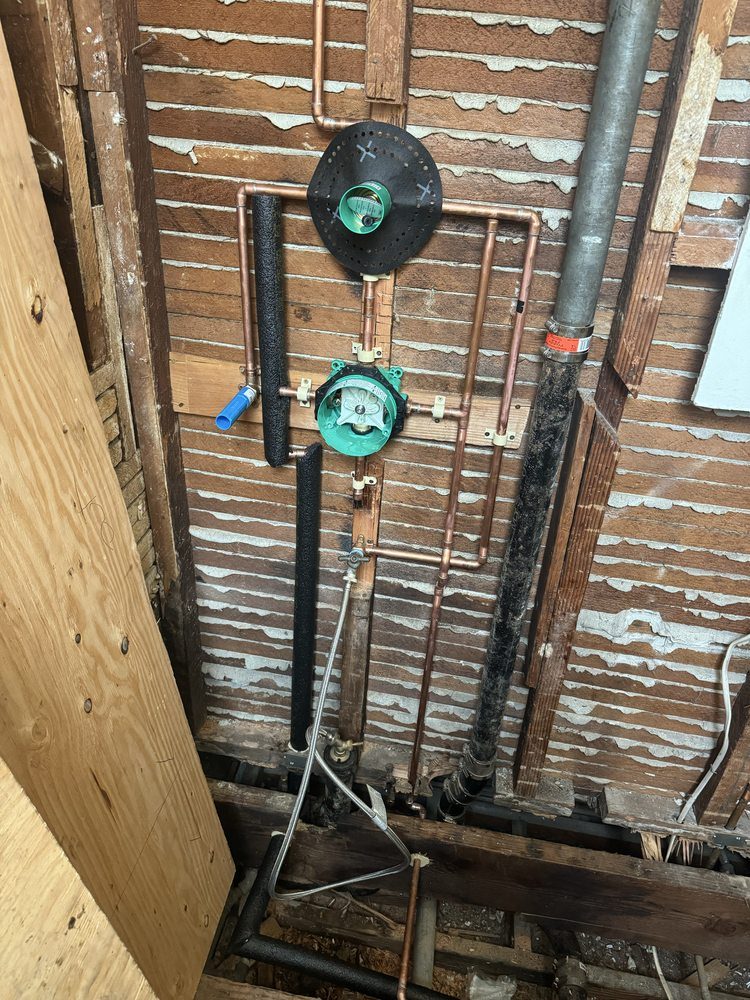 Copper manifold & shower valve repipe — 5Star Plumbing project in Columbus, OH